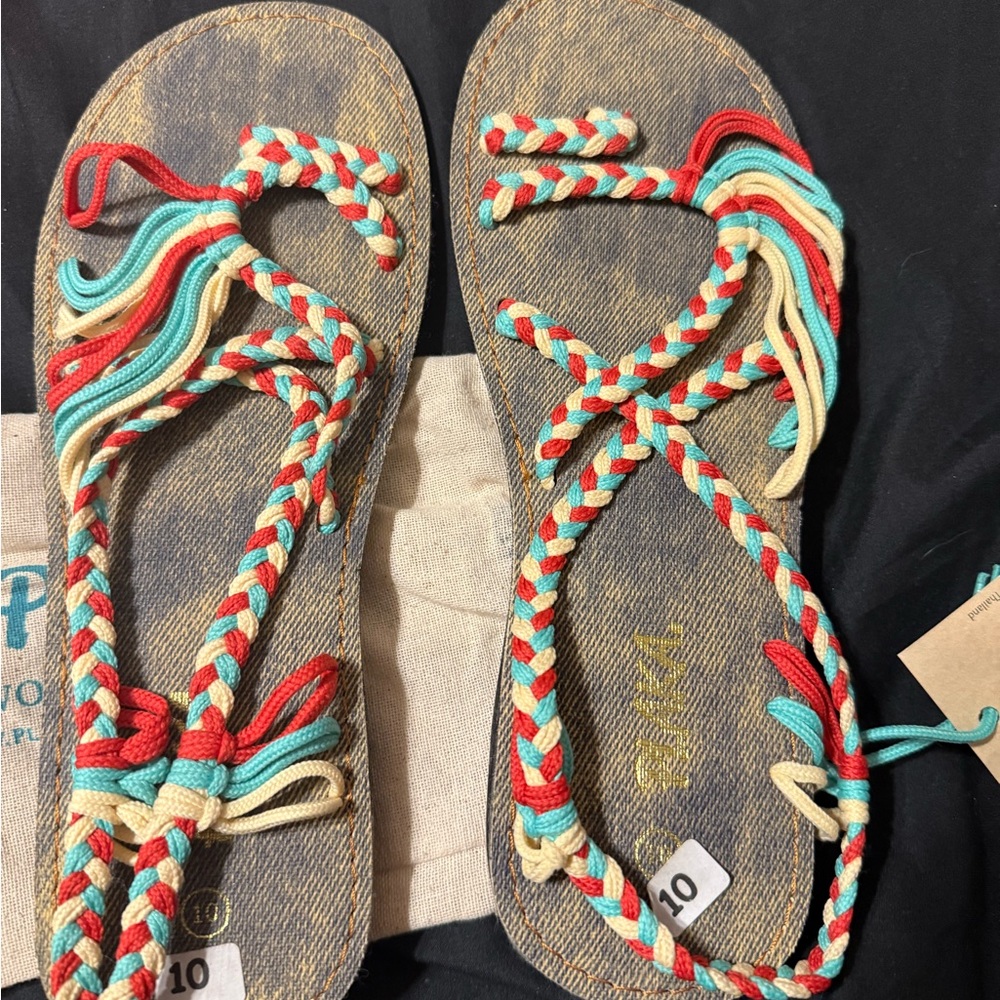 Colorful Braided Sandals